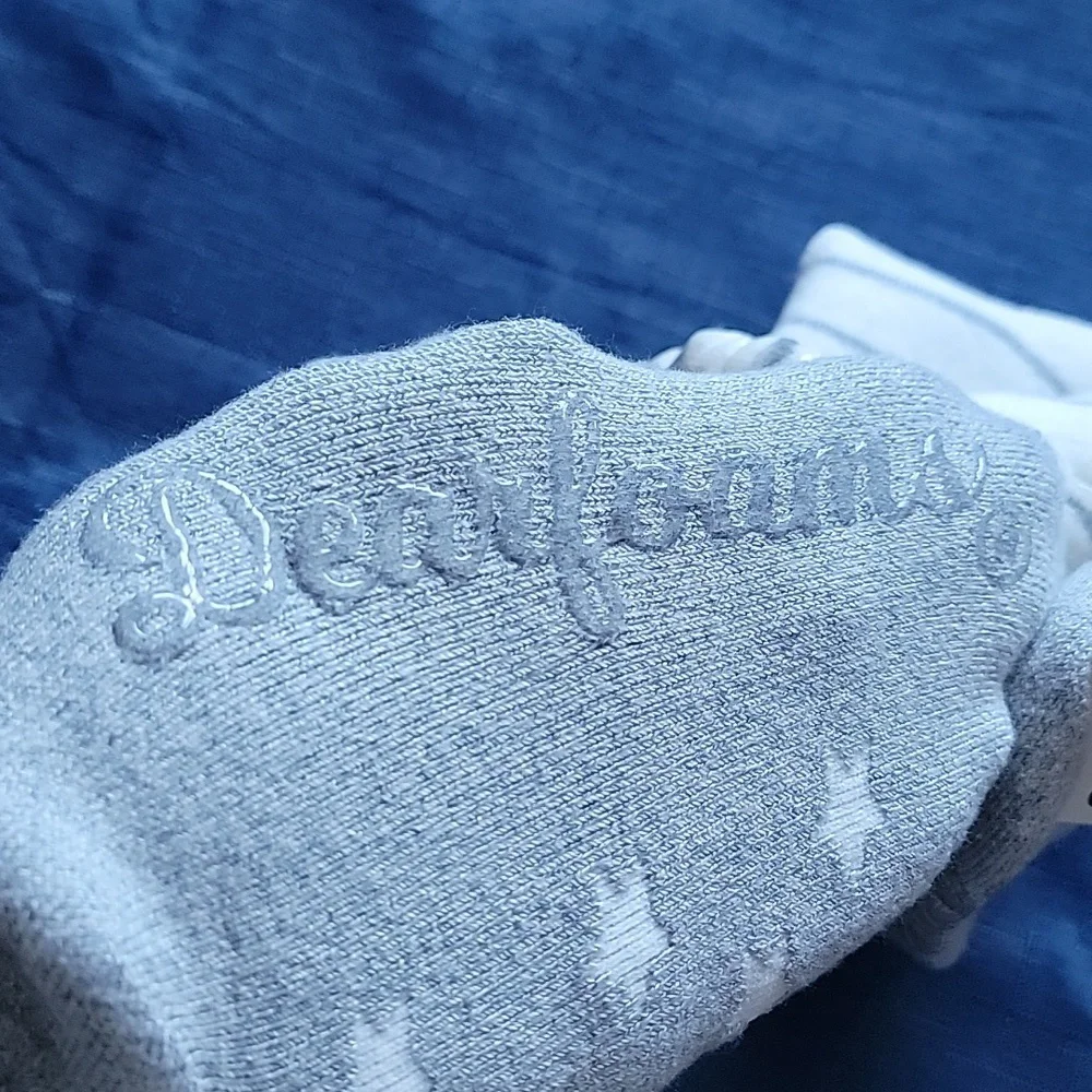 Dearfoams Women's Full Cushion Lounge Socks - Gray & White